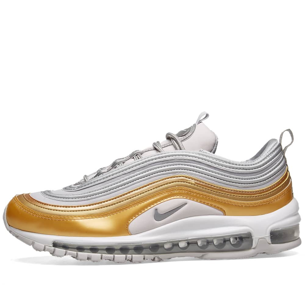 nike 97 gold and white