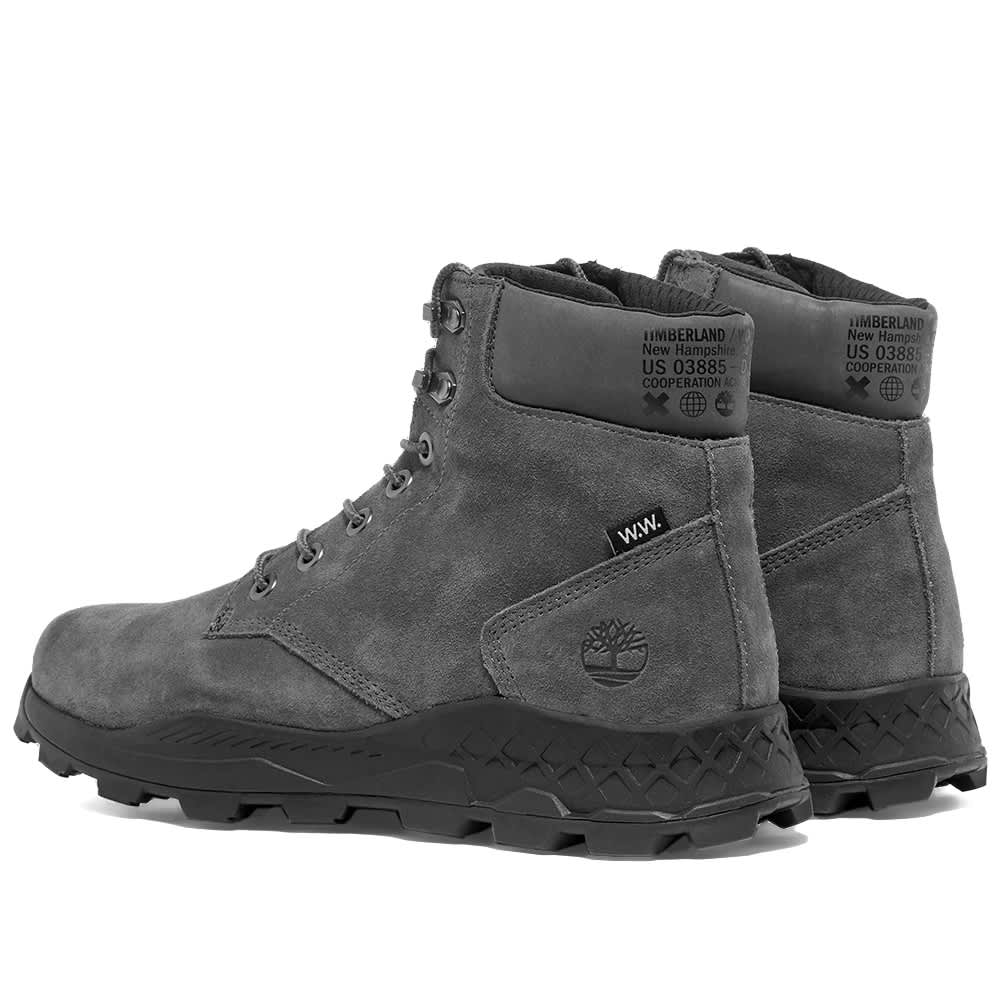 Timberland x Wood Wood Brooklyn Boot Dark Grey Suede END.