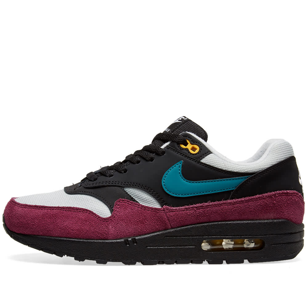 air max 1 silver bordeaux