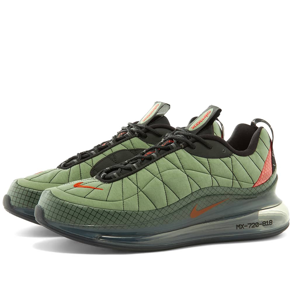 Clear sole for a space age look. Nike Air Max 720 818 Jade Stone, Orange & Fog | END.