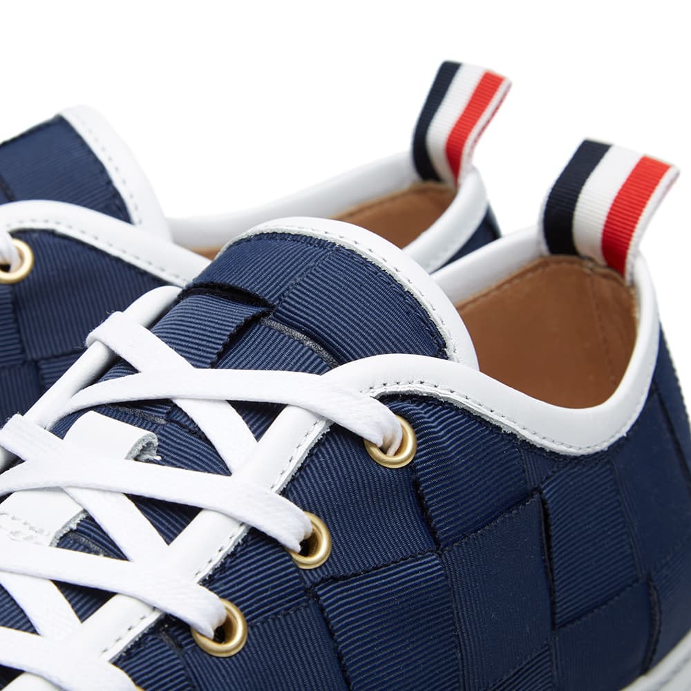 Thom Browne Woven Grosgrain Tennis Shoe Navy & White END. (UK)