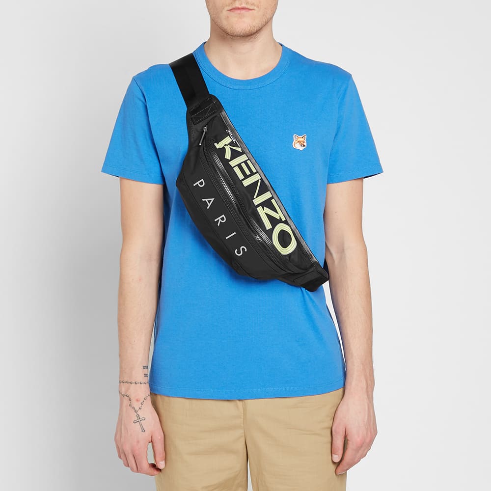 Kenzo Paris Reflective Sport Cross Body Bag Black & Neon END.