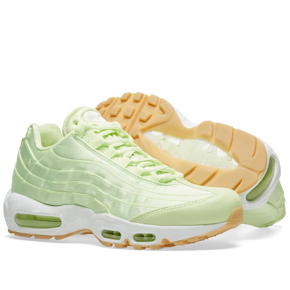 lime green and orange air max 95