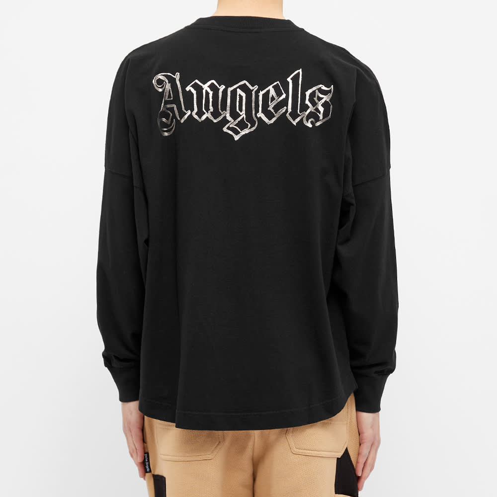 Palm Angels Long Sleeve Glow In The Dark Logo Tee Black | END. (Global)