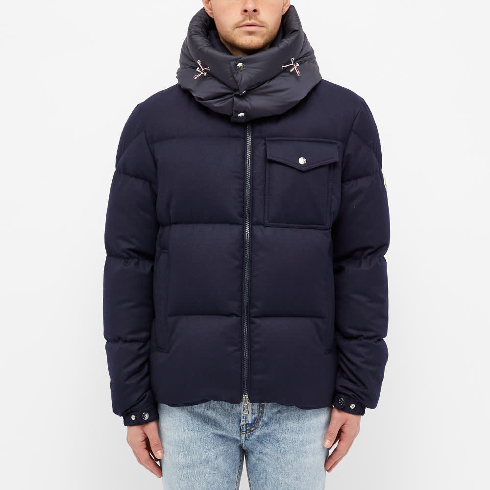 Moncler Brazeau Wool Down Jacket Navy 