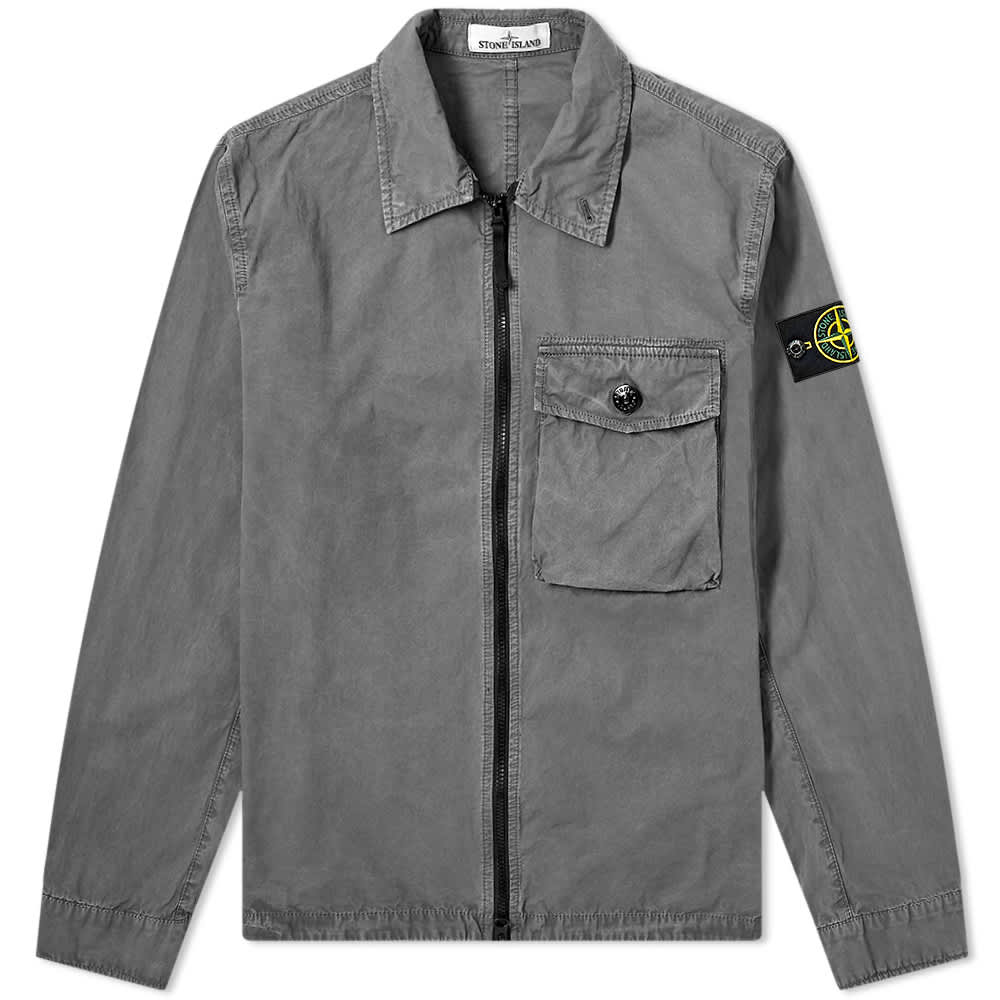 Stone Island Garment Dyed Overshirt Pewter END. (IE)