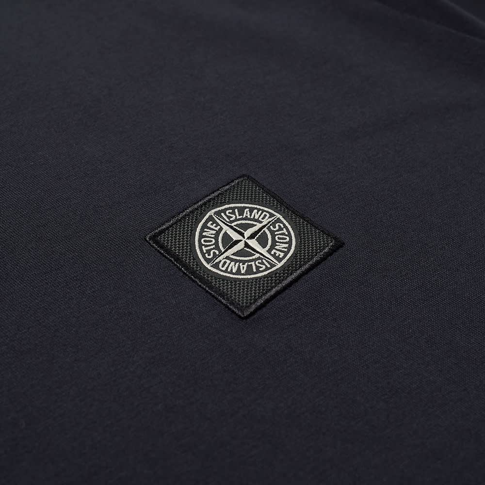 stone island garment dyed patch logo tee