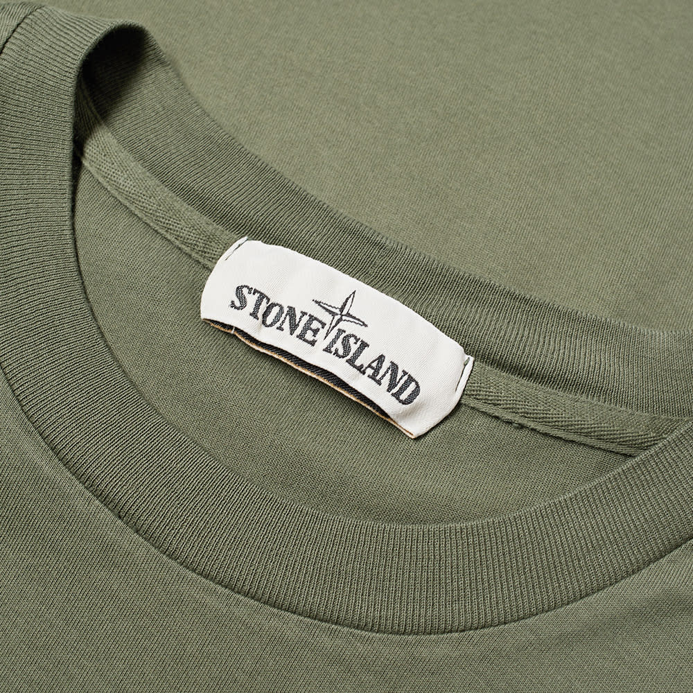 stone island garment dyed patch logo tee