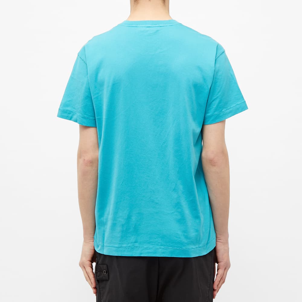 stone island garment dyed patch logo tee
