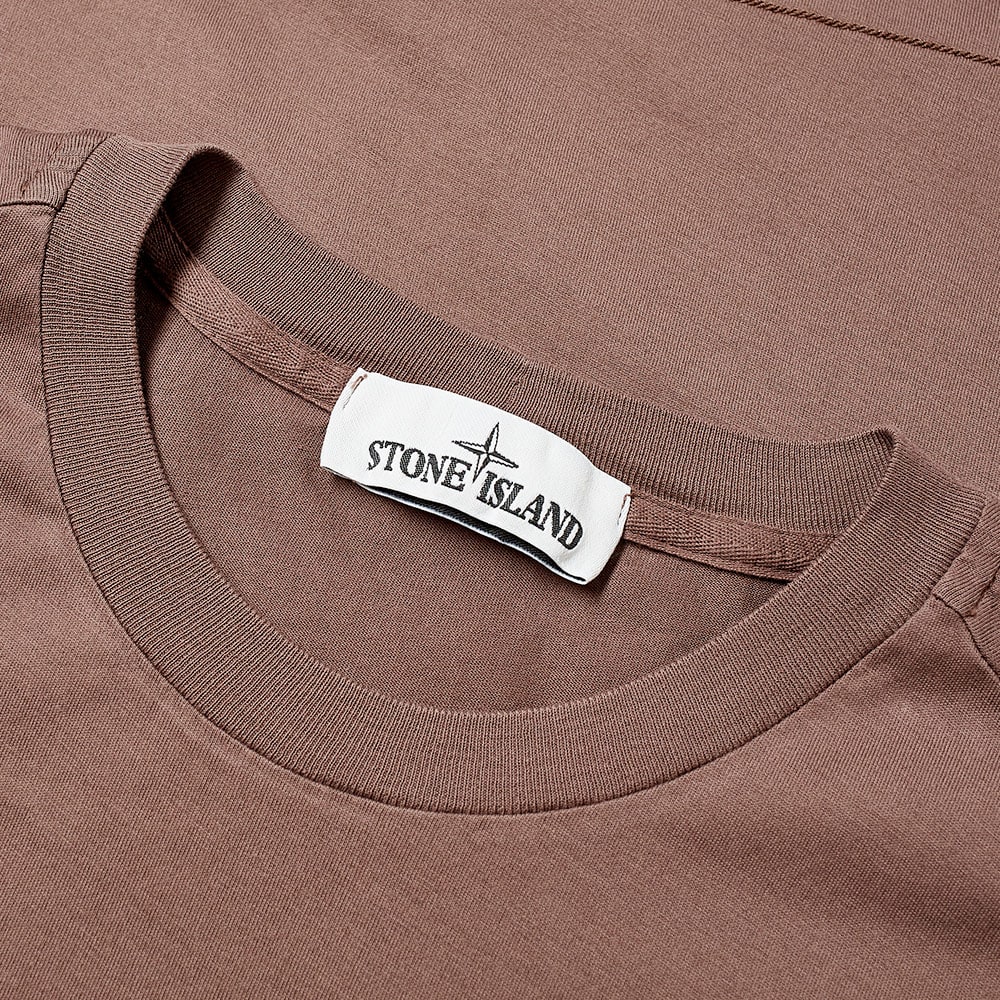 stone island garment dyed patch logo tee