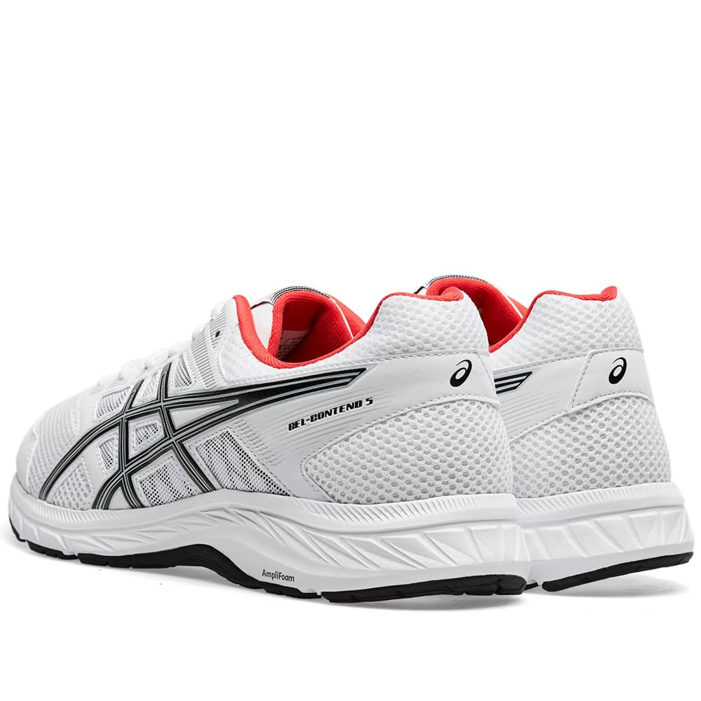 Asics Gel Contend 5 White, Black & Red | END. (SE)