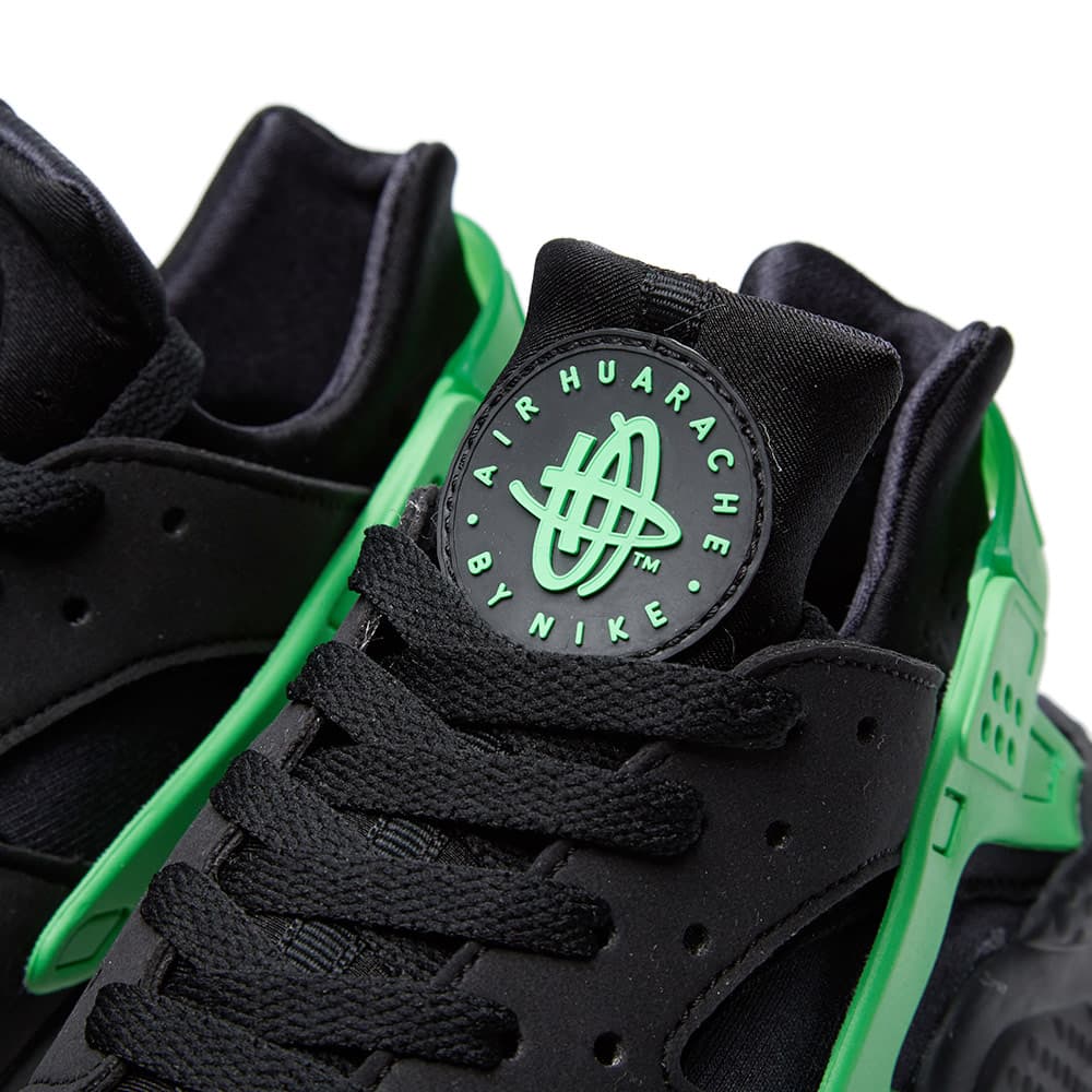 black and green huaraches