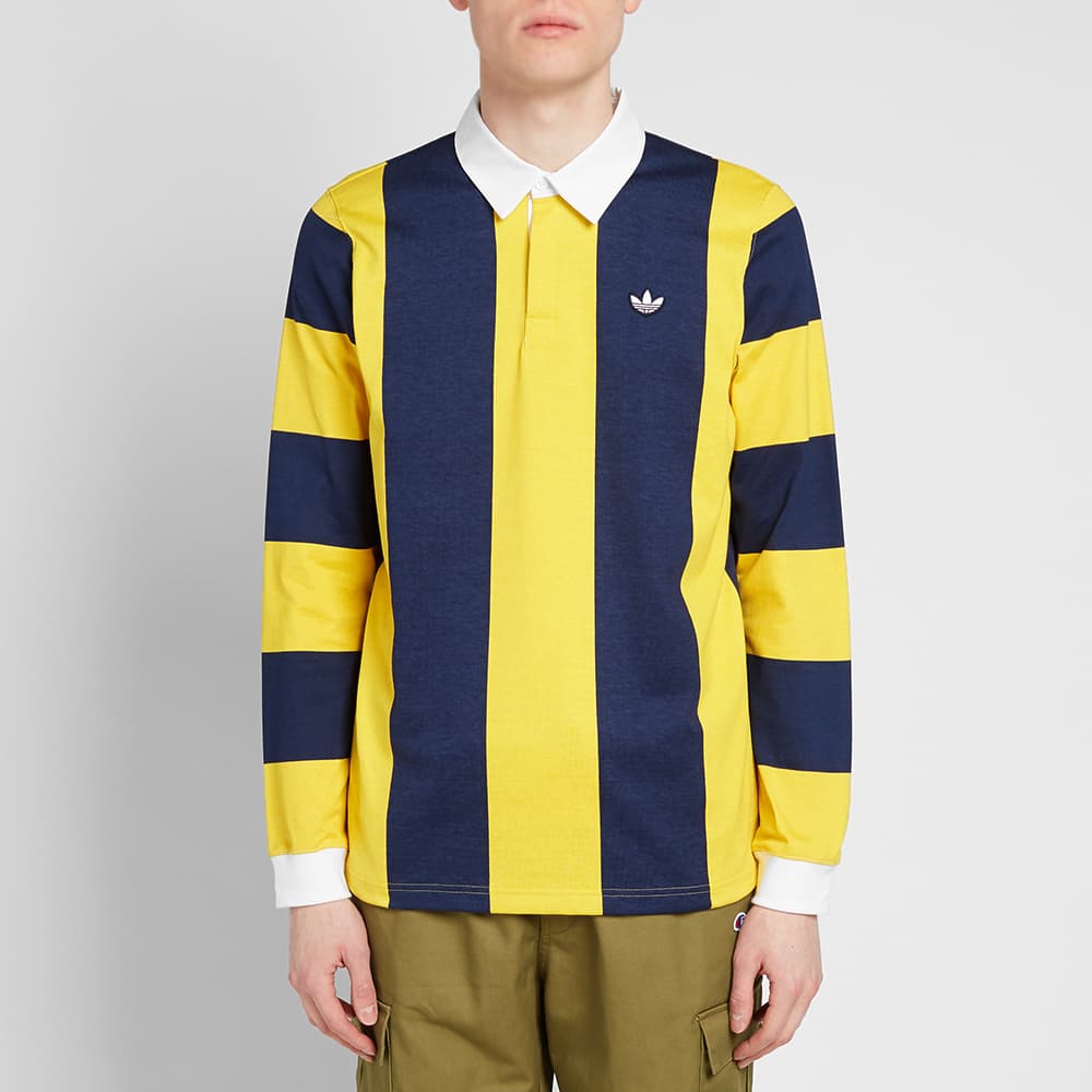 Adidas Rugby Shirt Night Indigo, Tribe Yellow END.