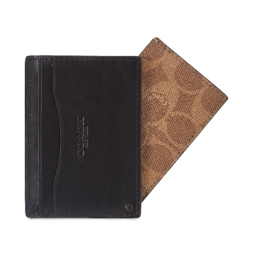 Coach Signature Print ID Card Holder Khaki END.