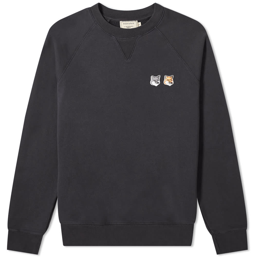 Maison KitsunÃ© Double Fox Head Patch Sweat Anthracite | END. (UK)