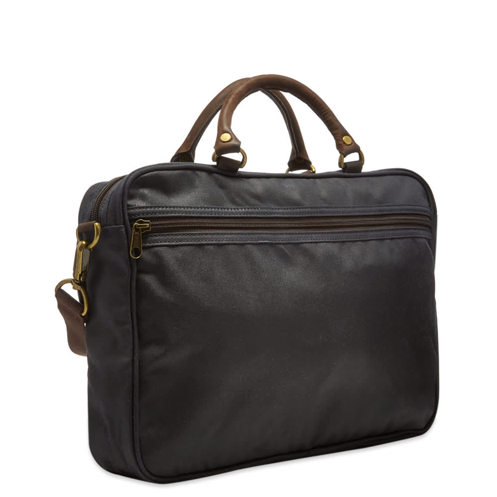 Barbour Wax Leather Briefcase Navy END.