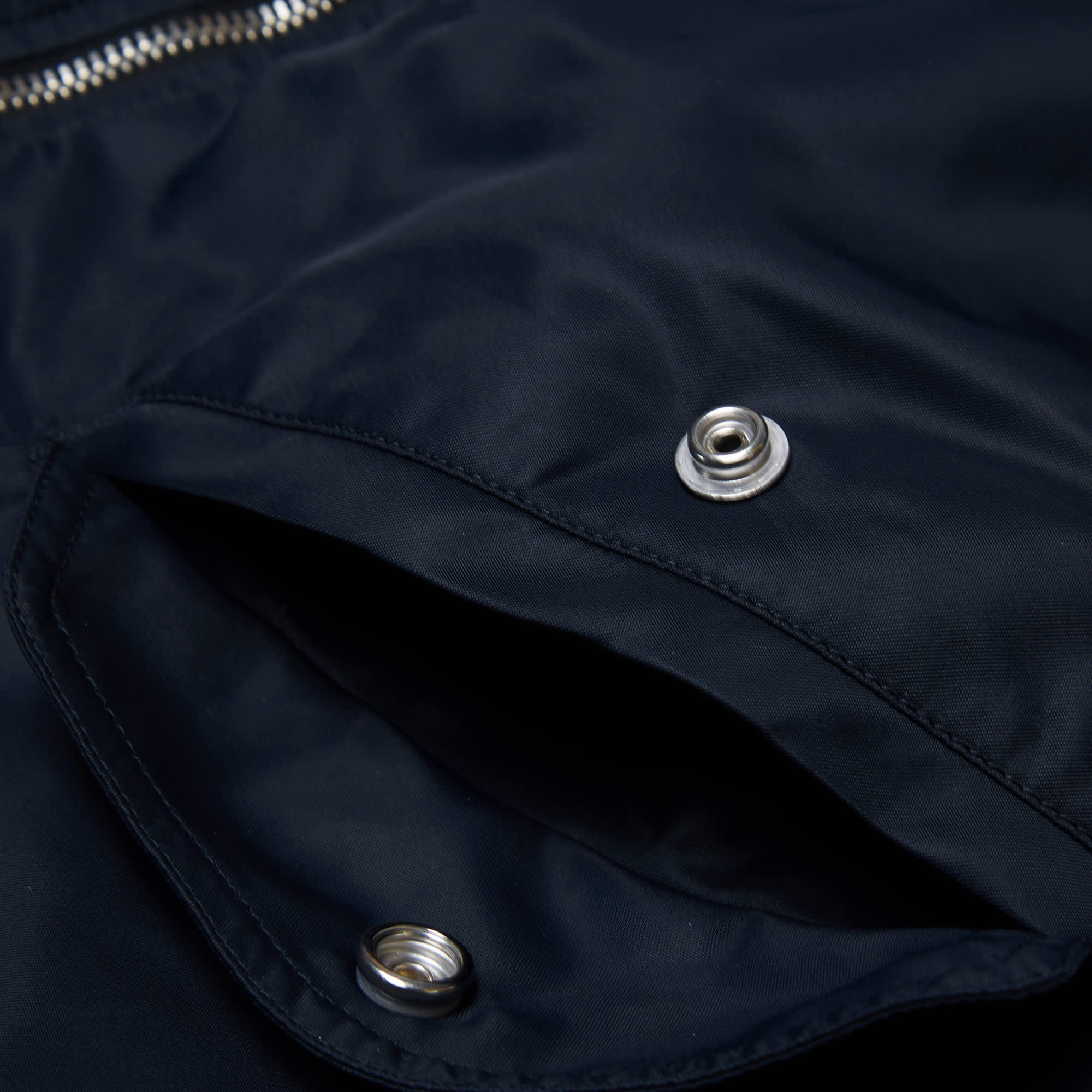 Saint Laurent Nylon Military Bomber Jacket Navy END.