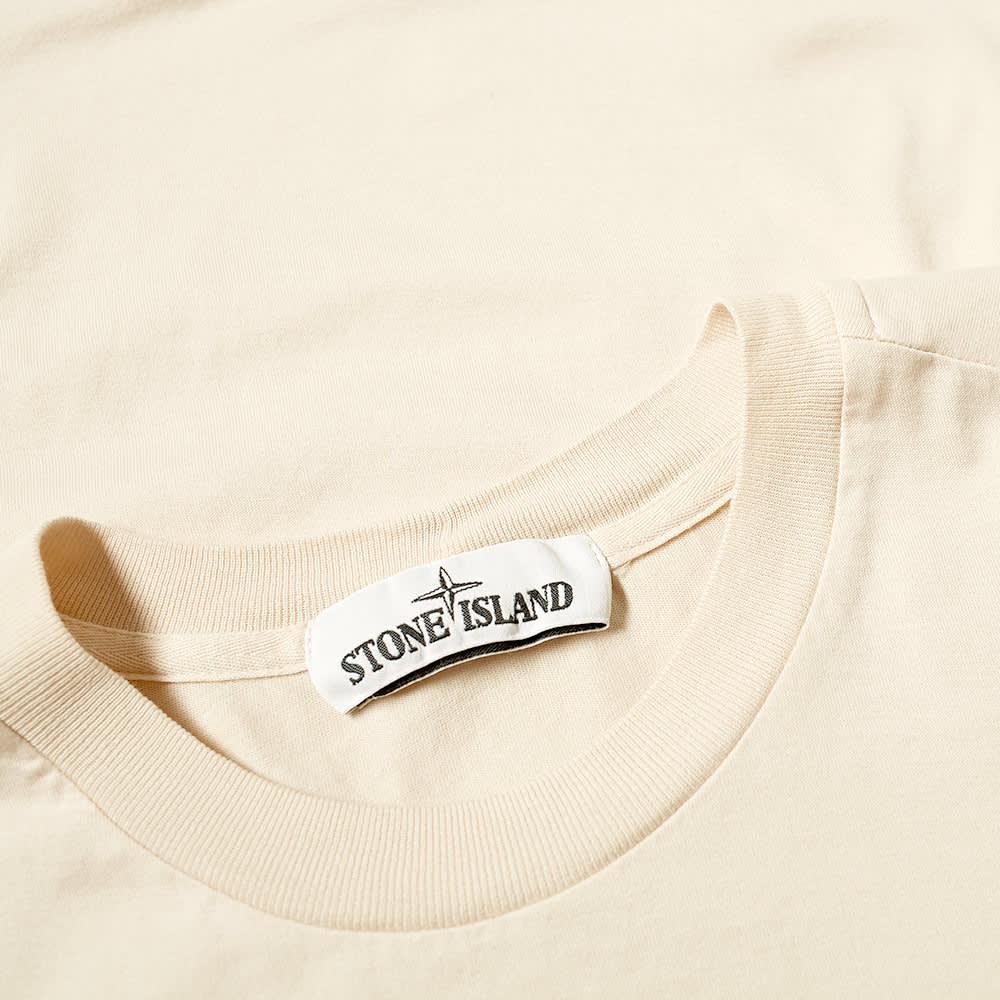stone island garment dyed patch logo tee