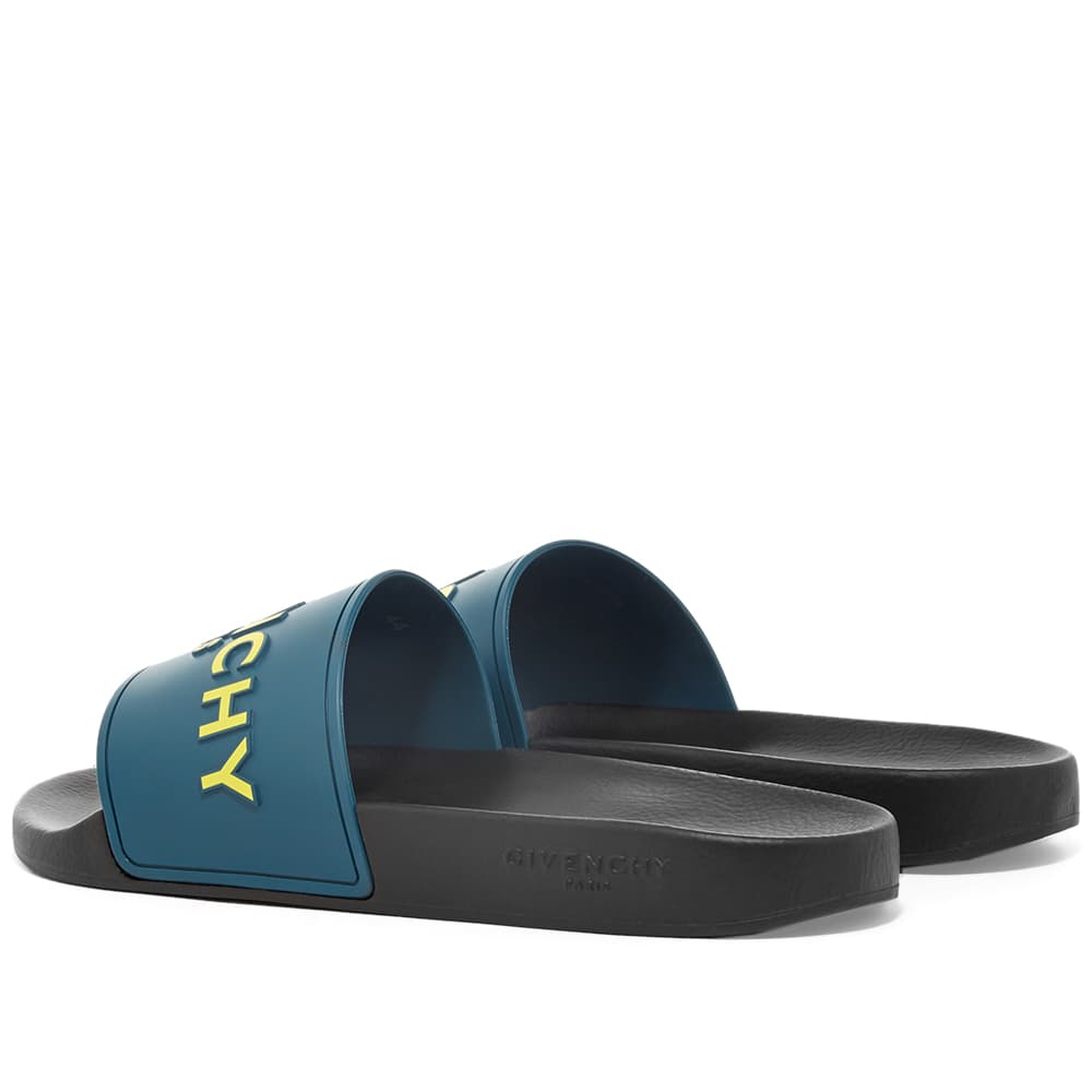 Givenchy Logo Slide Sandal Oil Blue END. (SG)