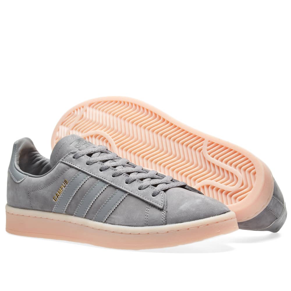 adidas campus grey three icey pink