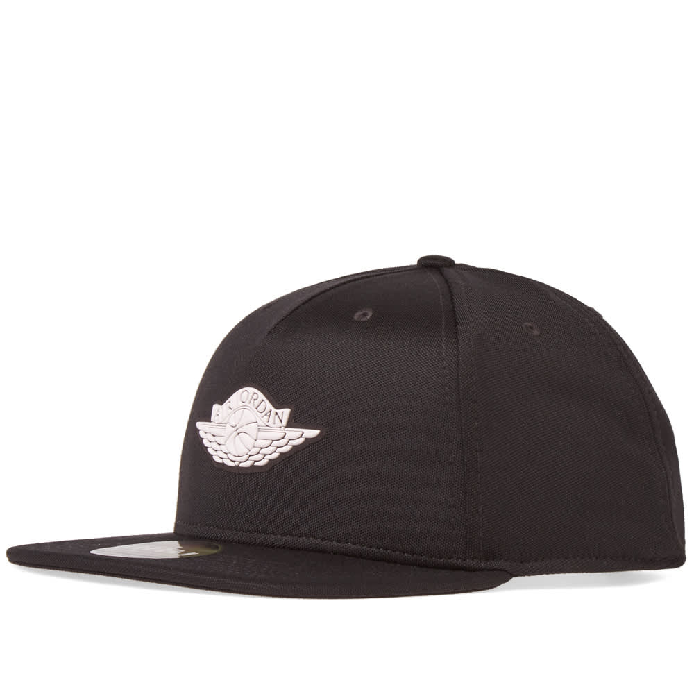 black white cap