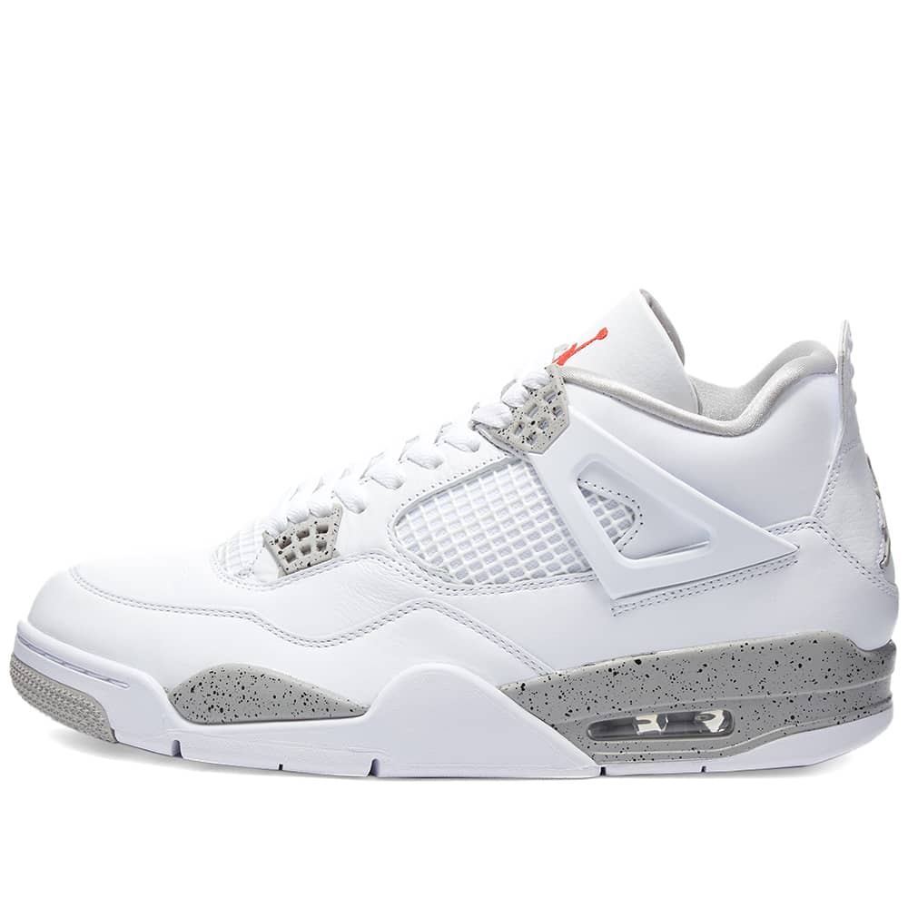 Air Jordan 4 Retro White, Fire Red, Grey & Black | END. (DK)