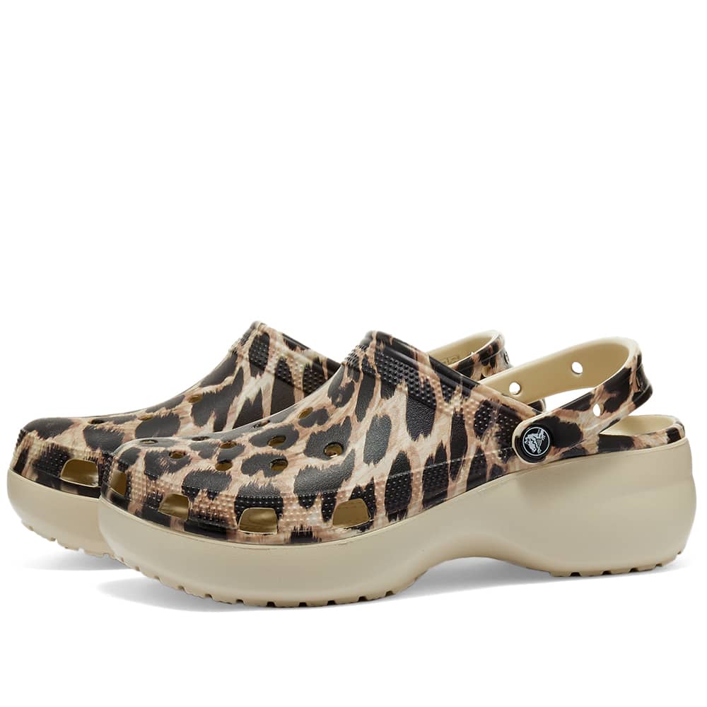 crocs classic platform clog bone