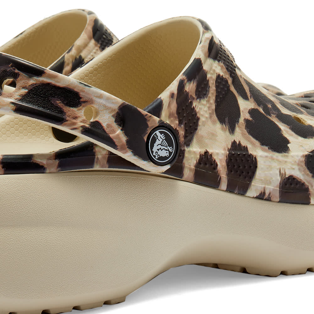 crocs classic platform clog bone
