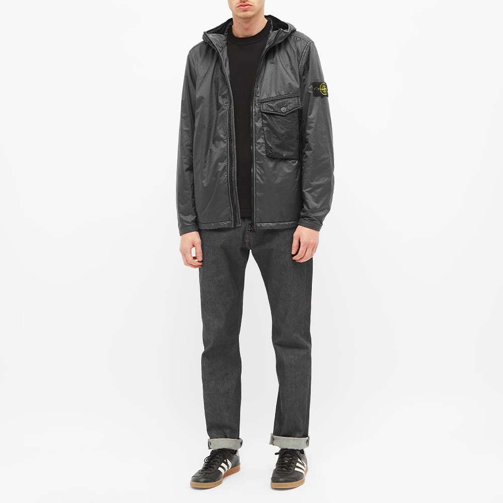 Stone Island Lamy Flock Hooded Jacket Black | END. (JP)