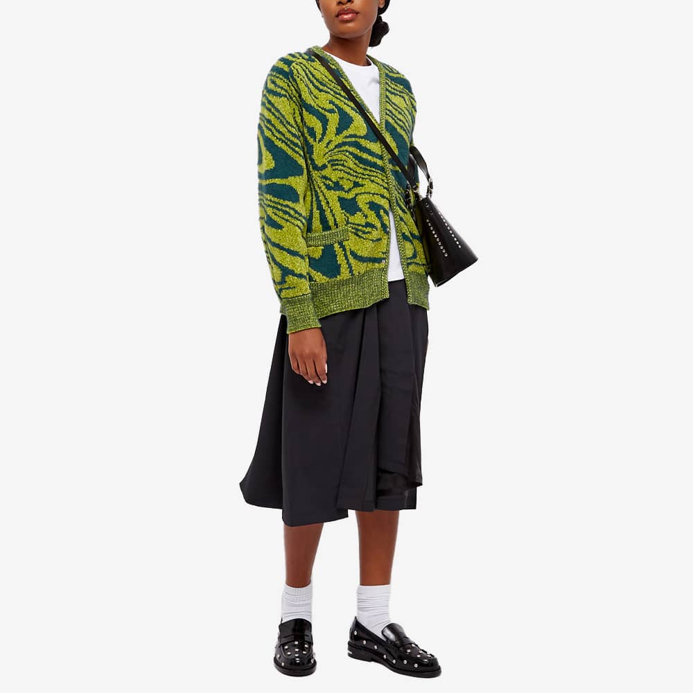 toga pulla check knit long cardigan