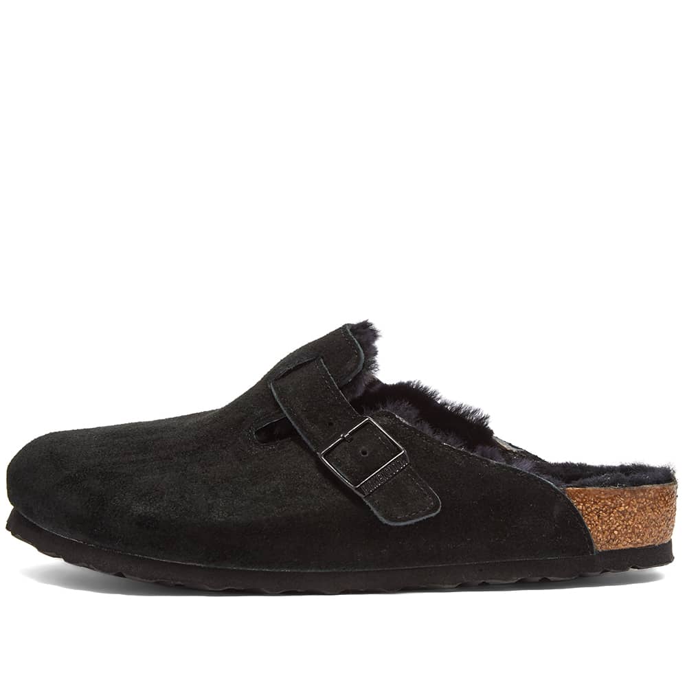 birkenstock boston fur black