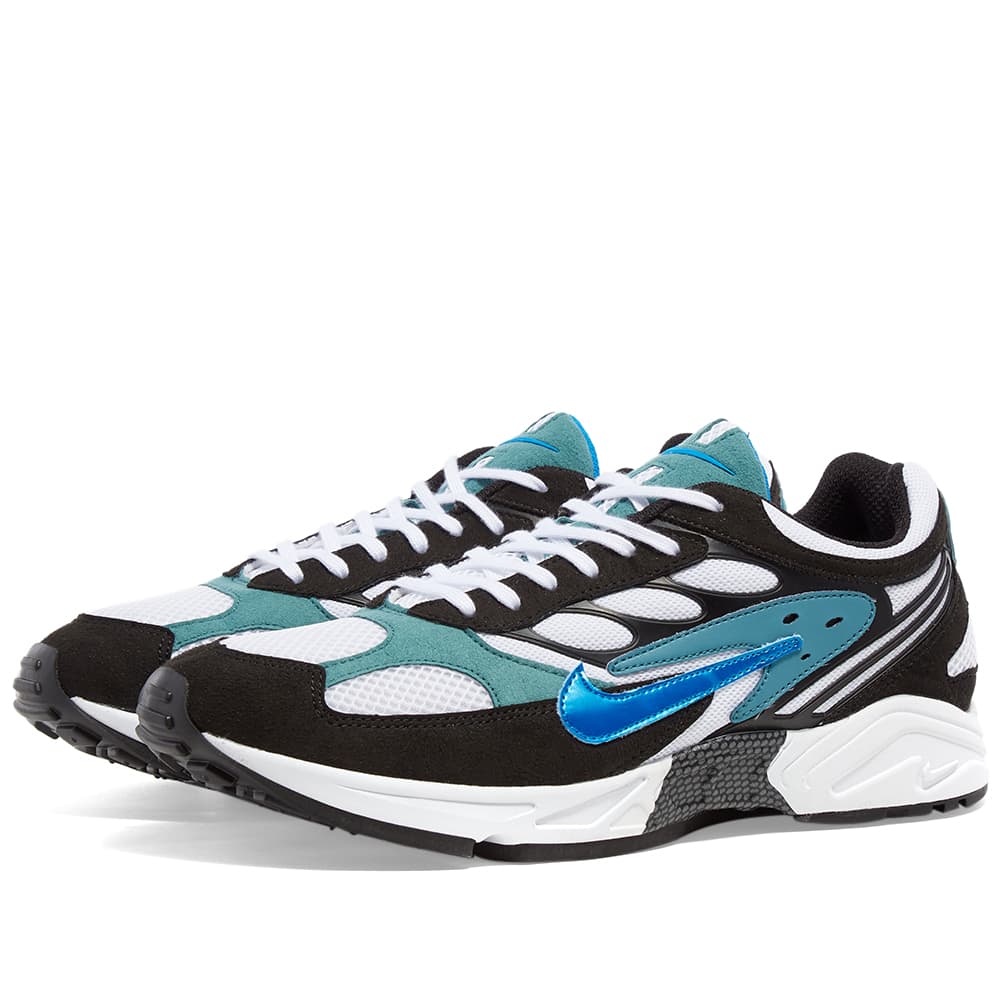 teal and black sneakers