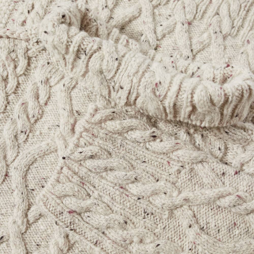 Auralee Alpaca Cable Knit Turtle Neck Mix Ivory END. (RU)
