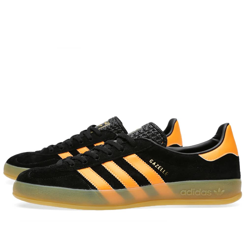 adidas gazelle orange and black