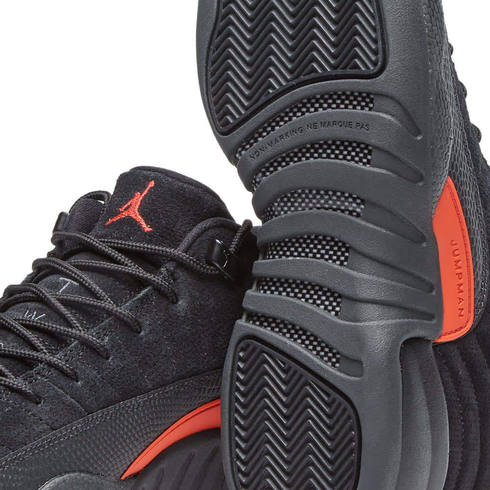 retro 12 low black and orange