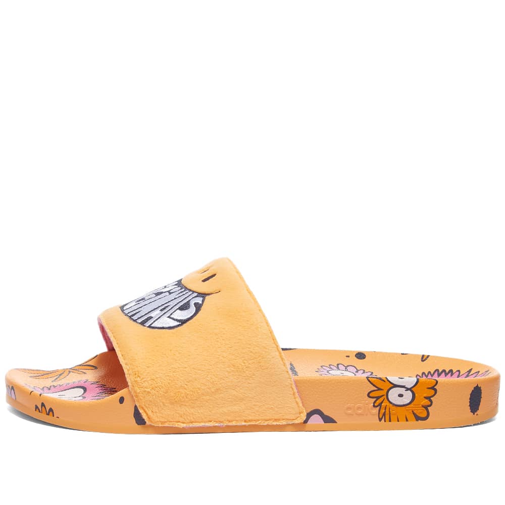 Adidas x Kevin Lyons Adilette Hazy Orange, White & Shadow Na | END. (SE)