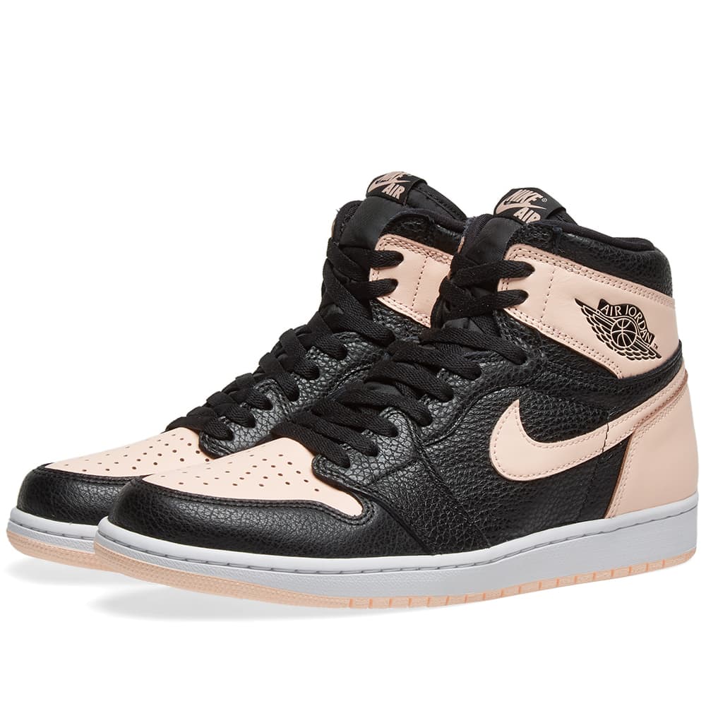 jordan 1 black white pink