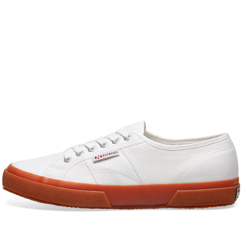 superga gum sole white