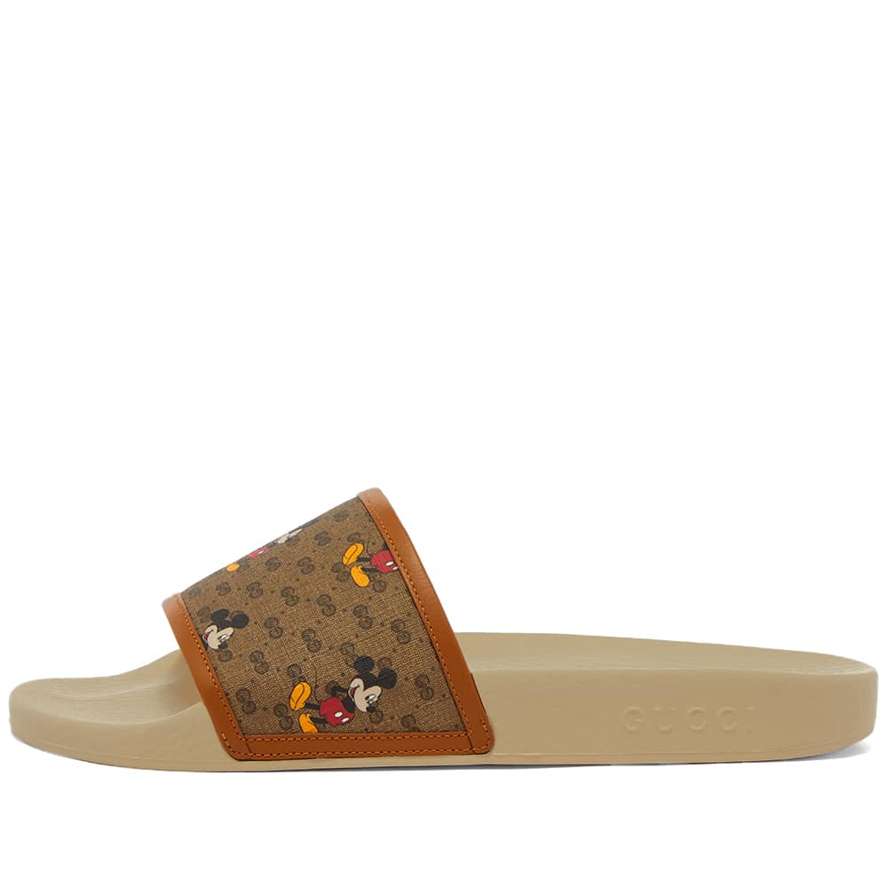 Gucci Mickey Mouse Pool Slide White & Brown | END. (US)