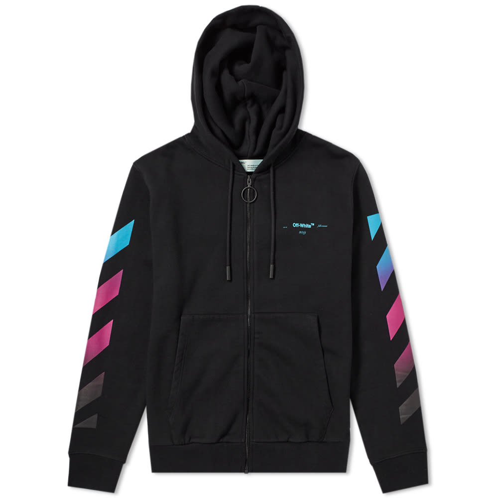 Black diagonal gradient crewneck sweatshirt Clearance