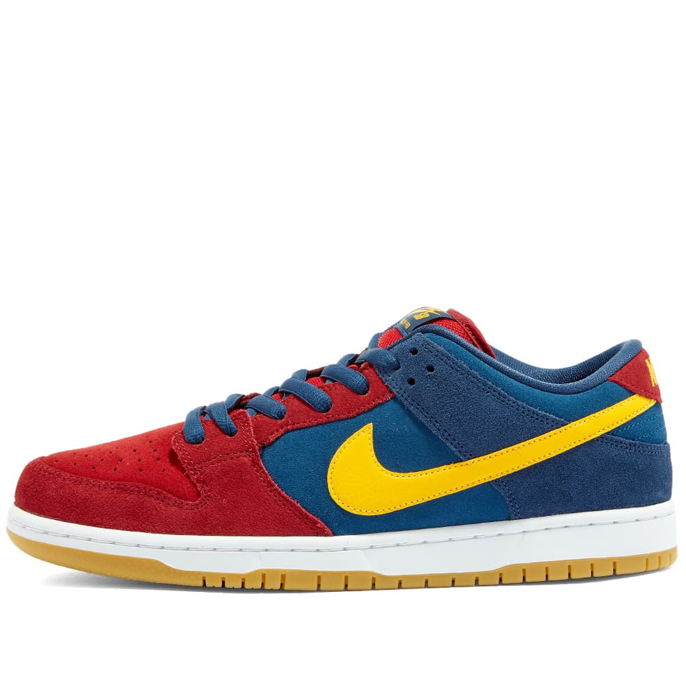 Nike sb dunk low pro navy & gold clearance