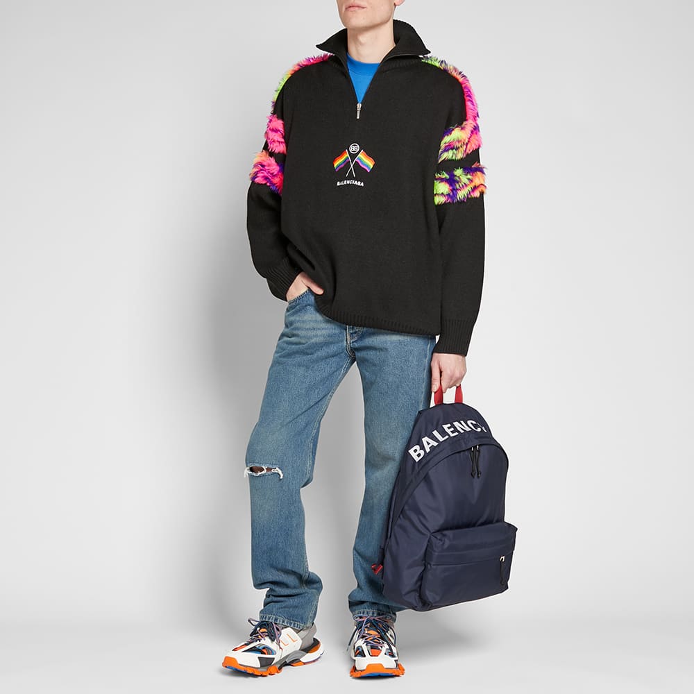 balenciaga rainbow flag denim jacket