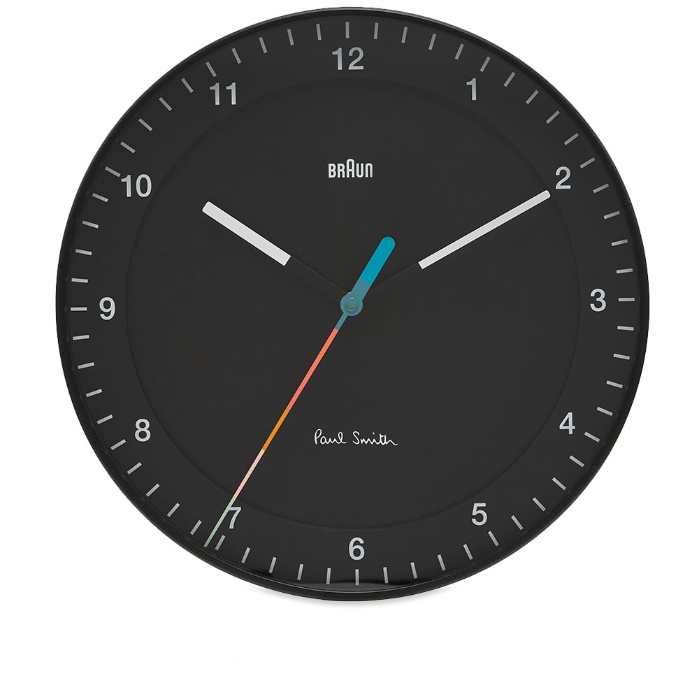 Braun x Paul Smith Classic Analogue Wall Clock Black & Multi END. (CA)