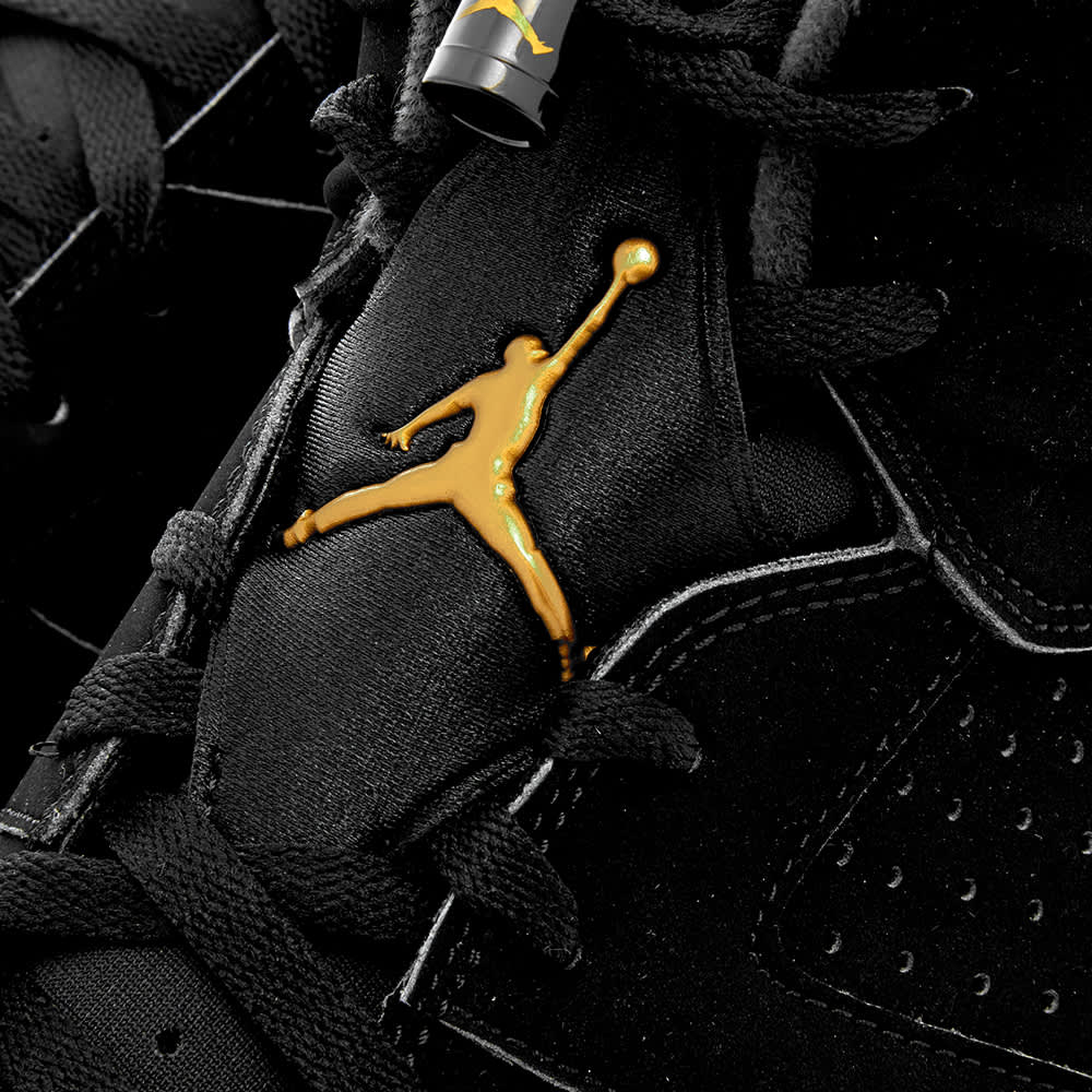 retro jordan 6 black and gold