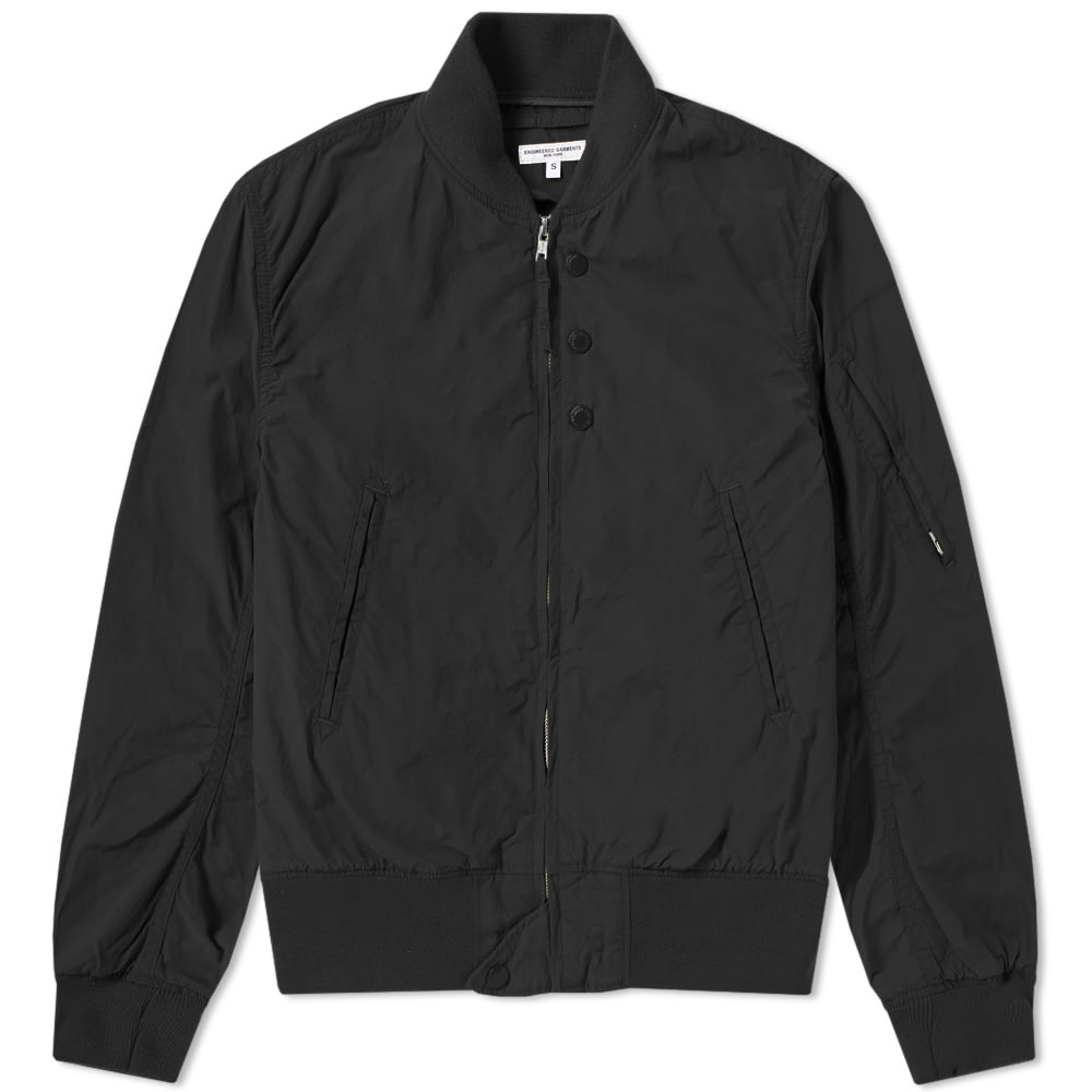 Engineered Garments Aviator Jacket Black Memory Polyester END. (TW)