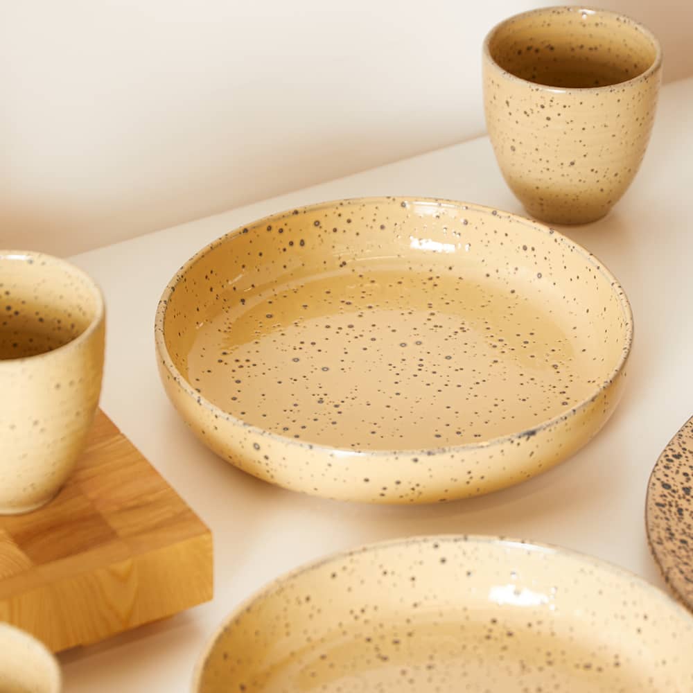 HK Living Gradient Deep Plate Set Of 2 Peach END. (TW)