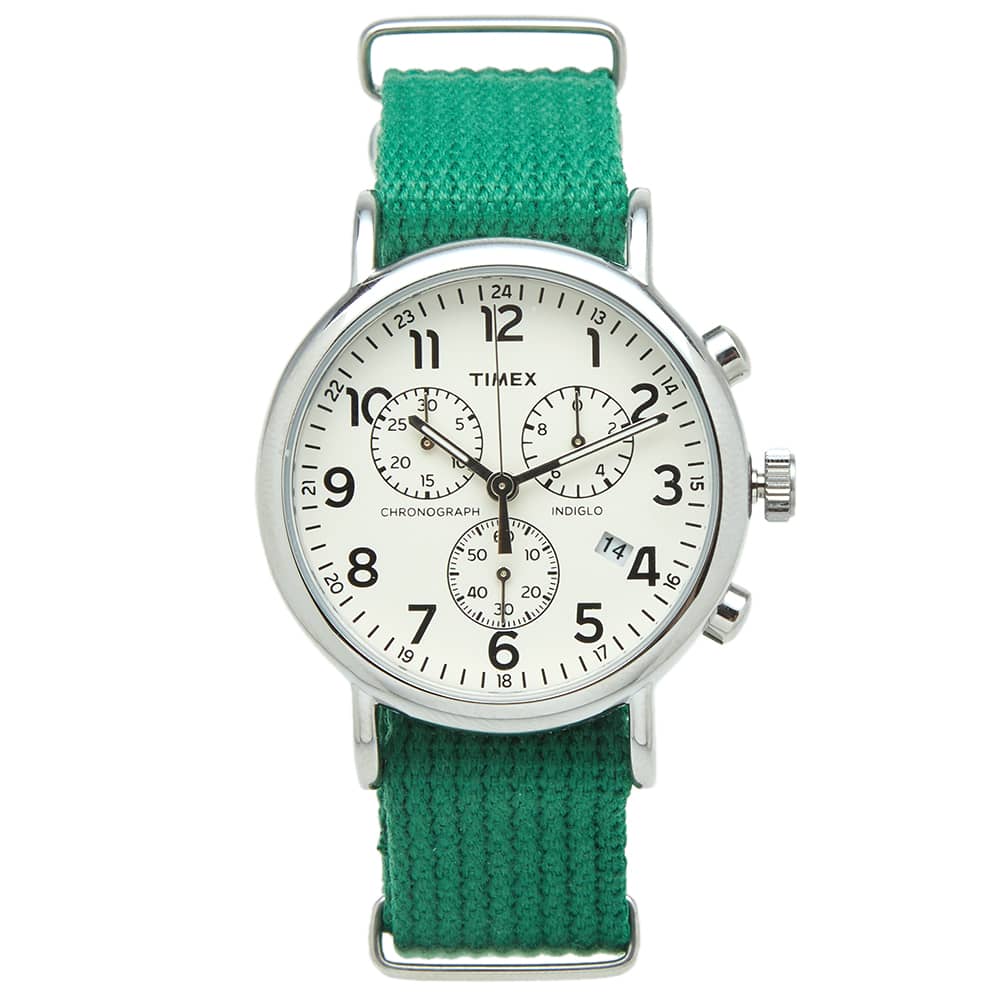 timex weekender chrono green