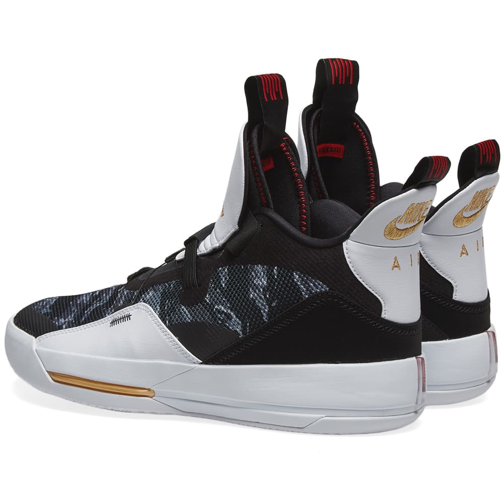 Air Jordan XXXIII Black, Metallic Gold & White END. (BE)