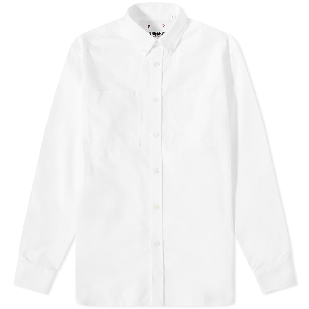 burberry white button down