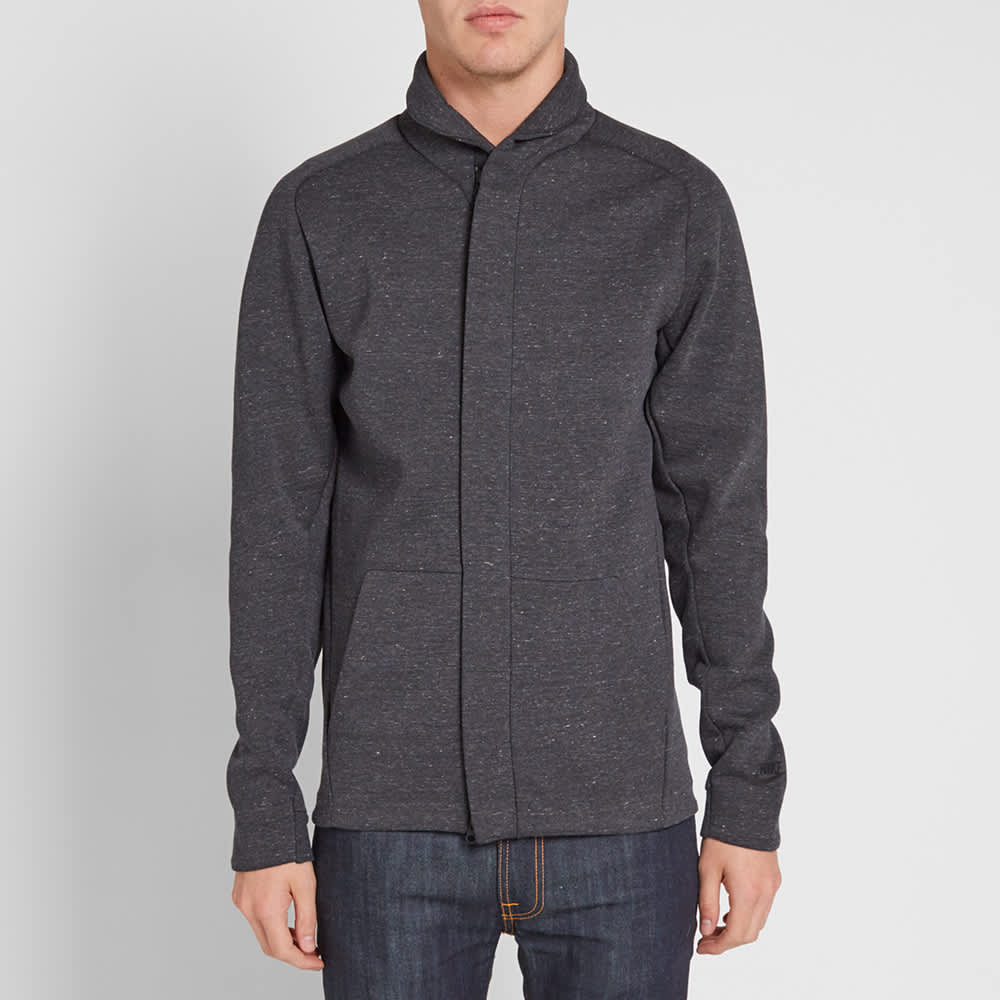 Nike Tech Fleece Jacket Charcoal Heather & Black END.